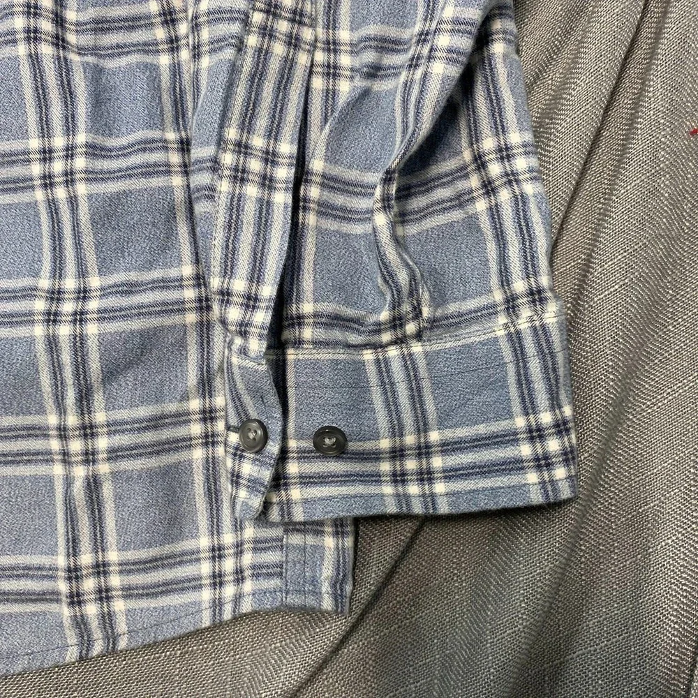 Pendleton Mens  Button Up Shirt Blue Plaid Long Sleeve Flap Pockets Top XL - Picture 4 of 8